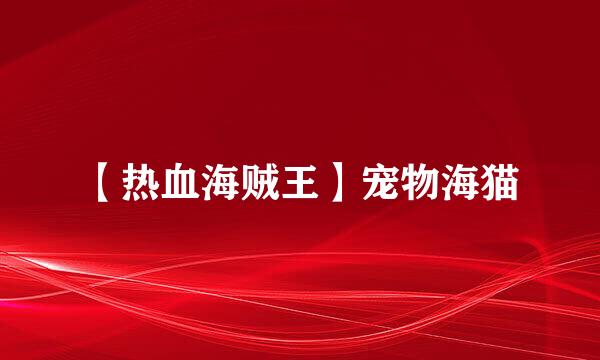 【热血海贼王】宠物海猫