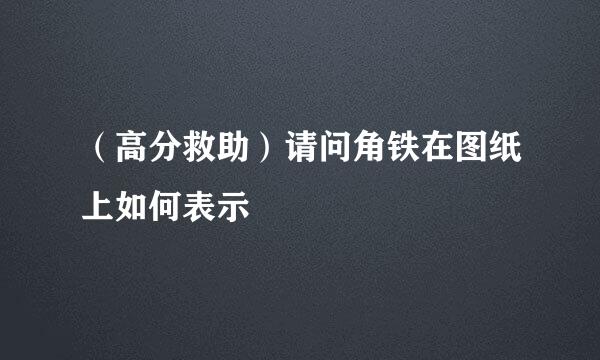 （高分救助）请问角铁在图纸上如何表示