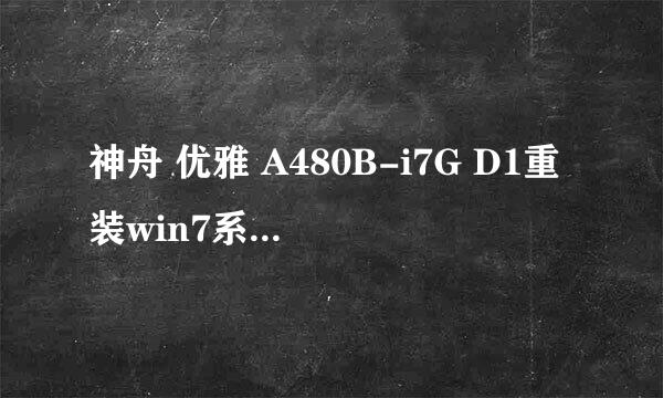 神舟 优雅 A480B-i7G D1重装win7系统的完美方法