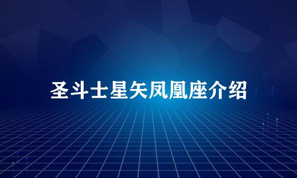 圣斗士星矢凤凰座介绍