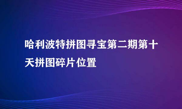 哈利波特拼图寻宝第二期第十天拼图碎片位置