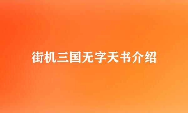 街机三国无字天书介绍