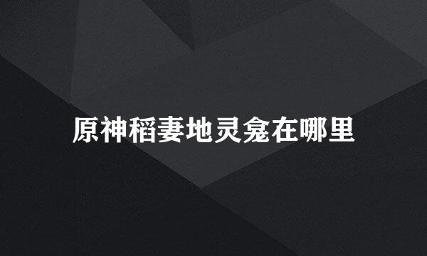 原神稻妻地灵龛在哪里