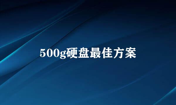 500g硬盘最佳方案