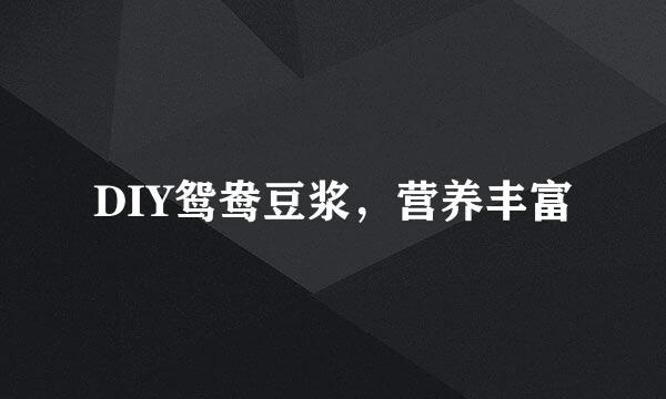 DIY鸳鸯豆浆，营养丰富