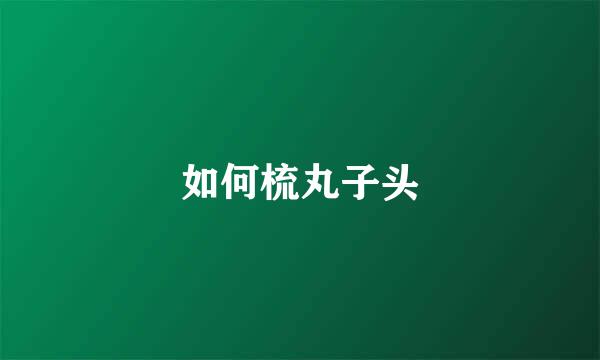 如何梳丸子头