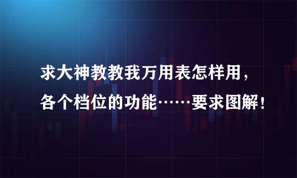 求大神教教我万用表怎样用，各个档位的功能……要求图解！