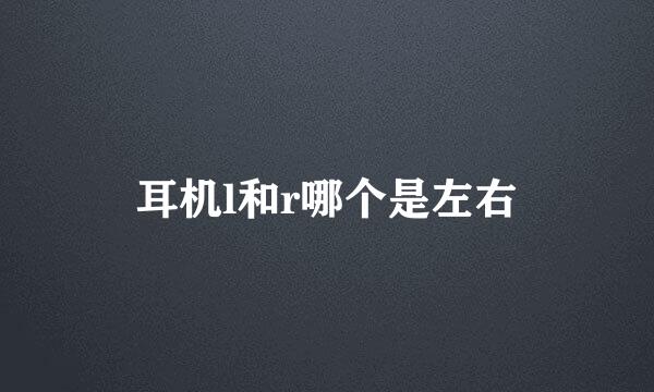 耳机l和r哪个是左右