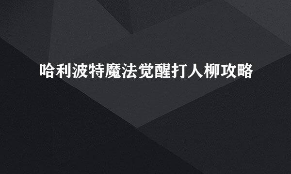 哈利波特魔法觉醒打人柳攻略