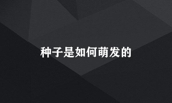 种子是如何萌发的