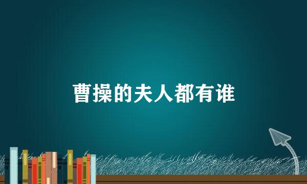 曹操的夫人都有谁