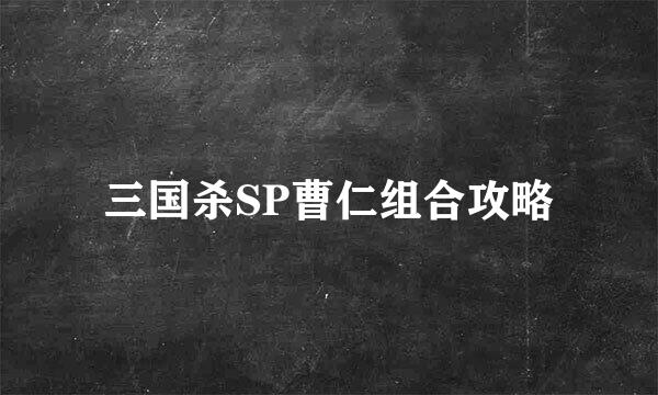 三国杀SP曹仁组合攻略