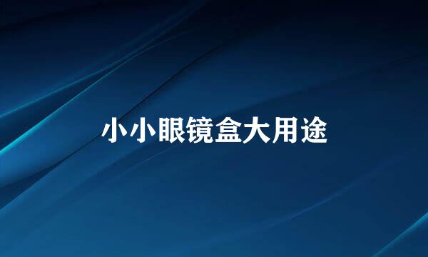 小小眼镜盒大用途