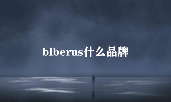 blberus什么品牌