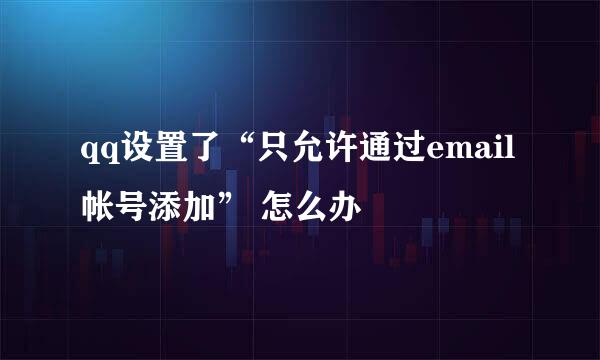 qq设置了“只允许通过email帐号添加” 怎么办