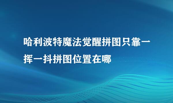 哈利波特魔法觉醒拼图只靠一挥一抖拼图位置在哪