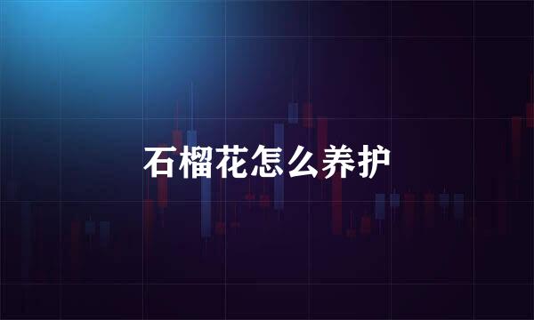 石榴花怎么养护