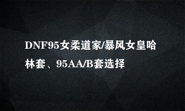 DNF95女柔道家/暴风女皇哈林套、95AA/B套选择