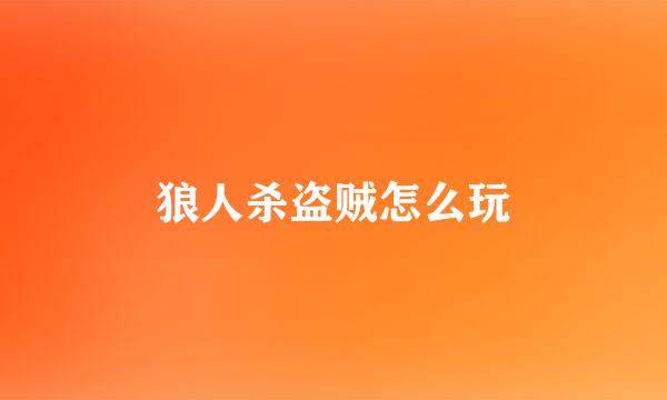 狼人杀盗贼怎么玩