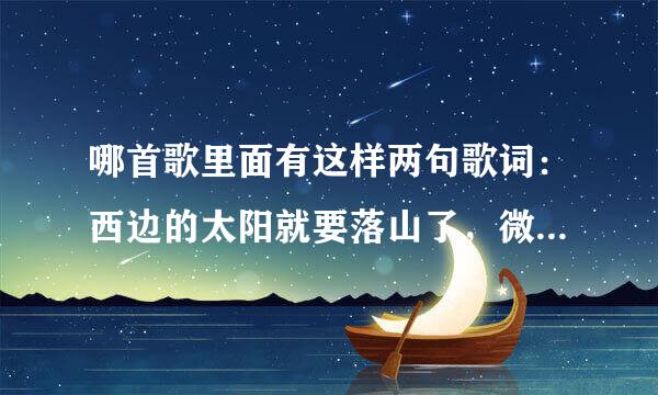 哪首歌里面有这样两句歌词：西边的太阳就要落山了，微山湖上静悄悄……