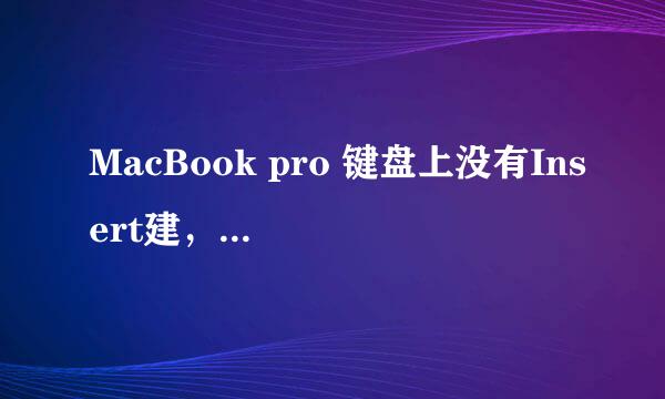 MacBook pro 键盘上没有Insert建，用组合键可以按出来吗