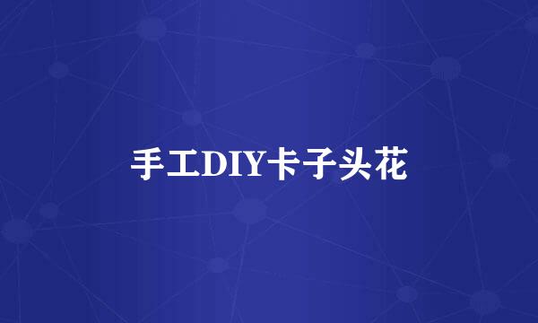 手工DIY卡子头花