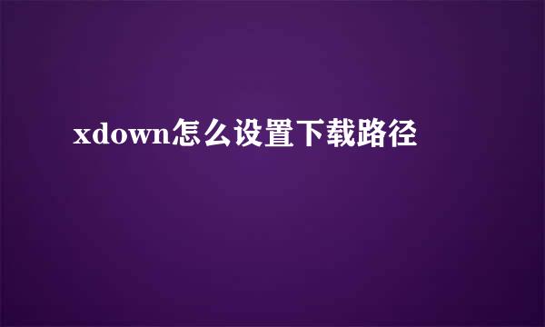 xdown怎么设置下载路径
