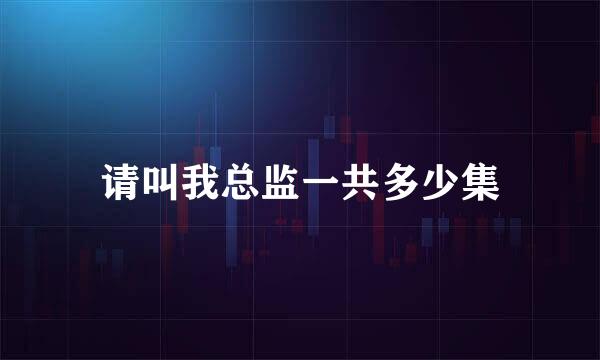 请叫我总监一共多少集