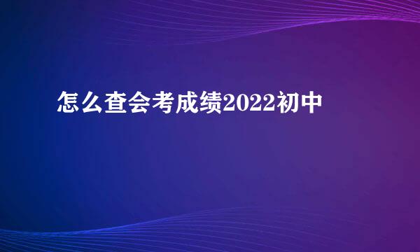 怎么查会考成绩2022初中