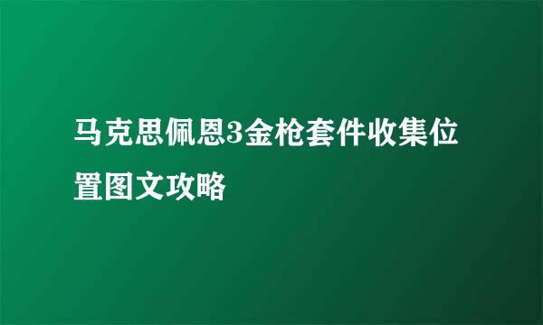 马克思佩恩3金枪套件收集位置图文攻略