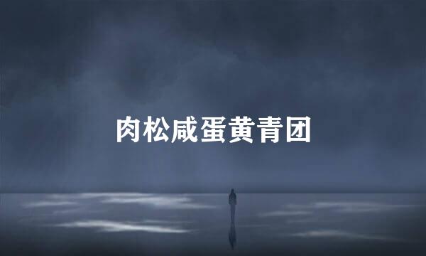 肉松咸蛋黄青团