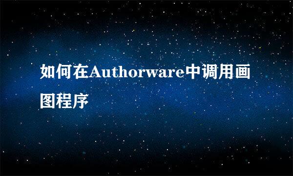 如何在Authorware中调用画图程序