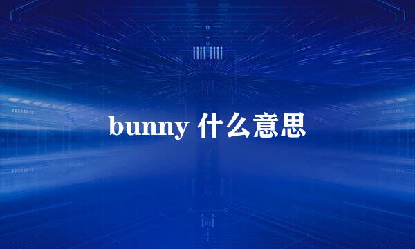 bunny 什么意思