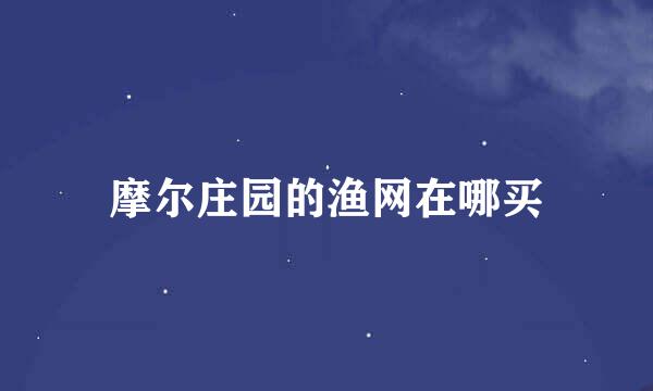 摩尔庄园的渔网在哪买