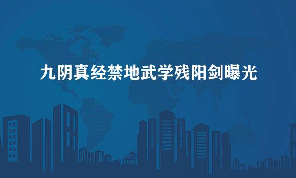 九阴真经禁地武学残阳剑曝光