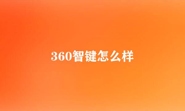360智键怎么样