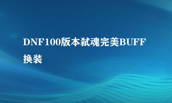 DNF100版本弑魂完美BUFF换装