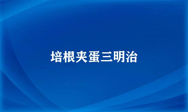 培根夹蛋三明治