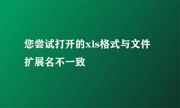 您尝试打开的xls格式与文件扩展名不一致