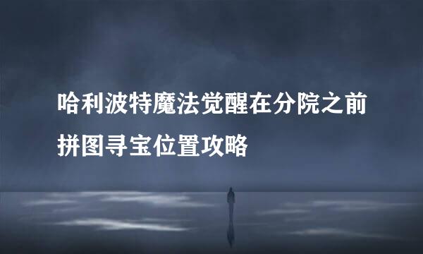 哈利波特魔法觉醒在分院之前拼图寻宝位置攻略