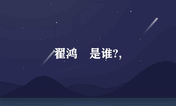翟鸿燊是谁?,