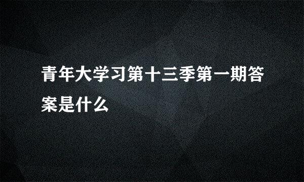 青年大学习第十三季第一期答案是什么
