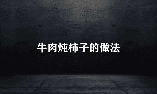 牛肉炖柿子的做法