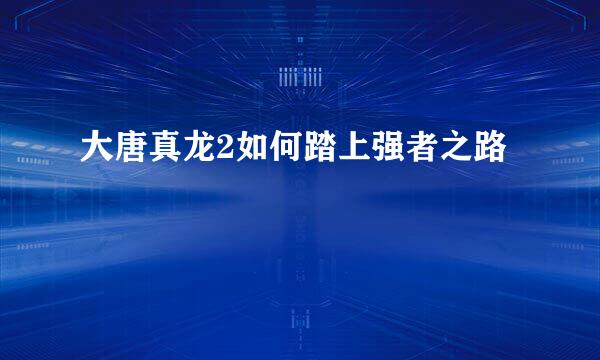 大唐真龙2如何踏上强者之路