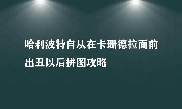 哈利波特自从在卡珊德拉面前出丑以后拼图攻略
