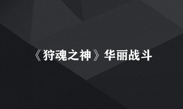 《狩魂之神》华丽战斗