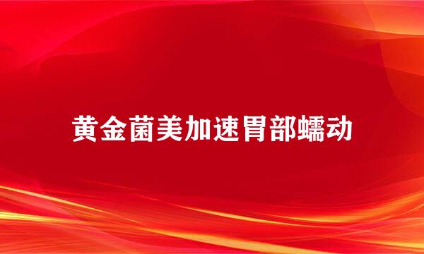 黄金菌美加速胃部蠕动