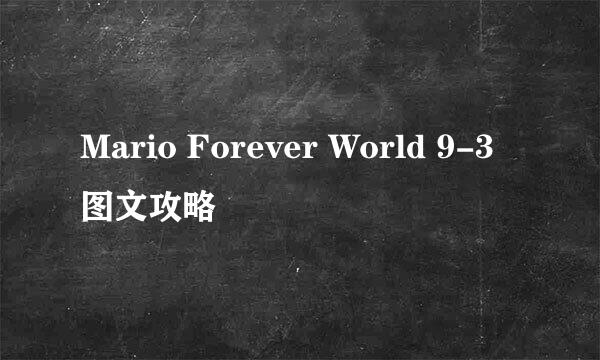 Mario Forever World 9-3图文攻略