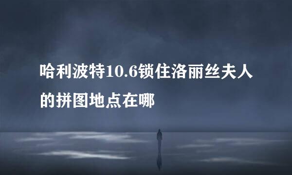 哈利波特10.6锁住洛丽丝夫人的拼图地点在哪