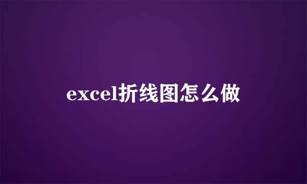 excel折线图怎么做